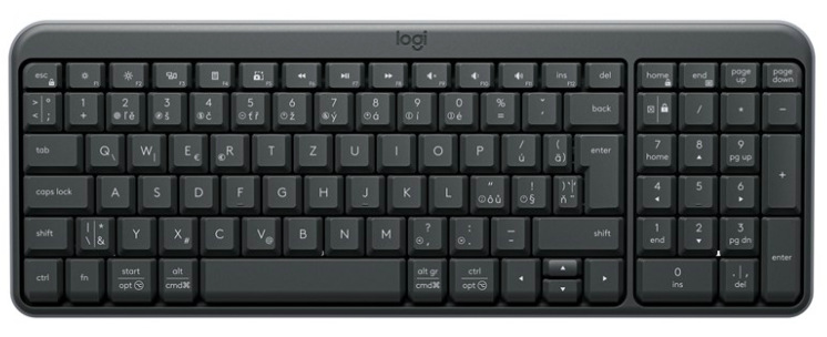 Klávesnice Logitech K250 CZ/SK - grafitová