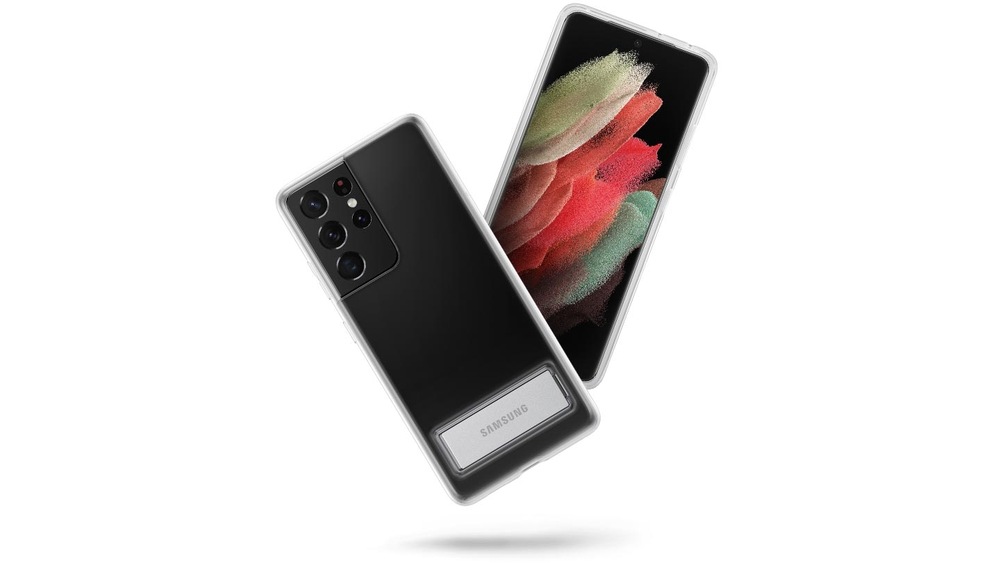 Kryt na mobil Samsung Clear Standing na Galaxy S21 Ultra 5G průhledný