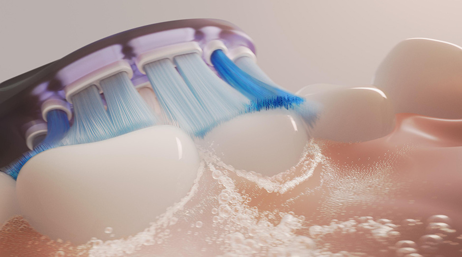Detail Zubního kartáčku Philips HX3792/11 Sonicare Advanced Clean.