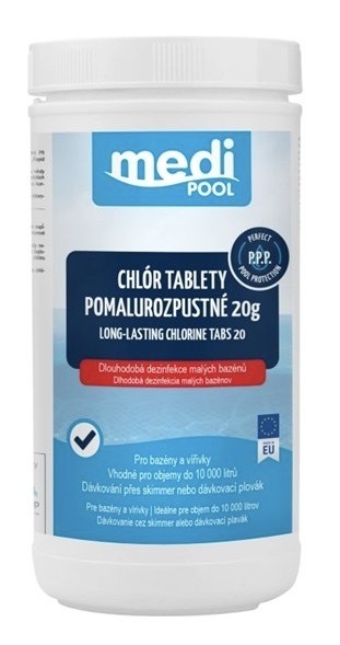 Bazénová chemie MediPOOL pro dezinfekci vody, hmotnost 1 kg