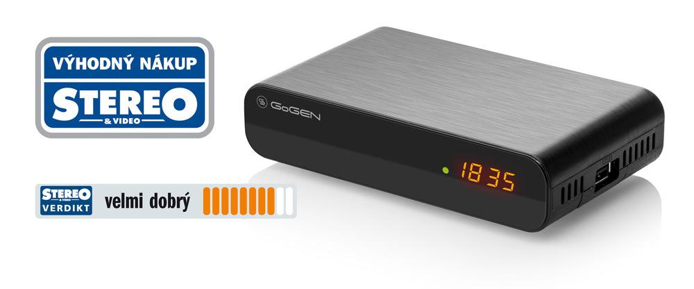 Set-top box GoGEN DVB 132 T2 PVR černý Set-top box GoGEN DVB 132 T2 PVR černý