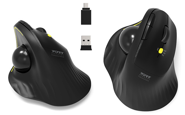 Myš PORT CONNECT ERGONOMIC TRACKBALL černá PORT CONNECT Ergonomic Trackball