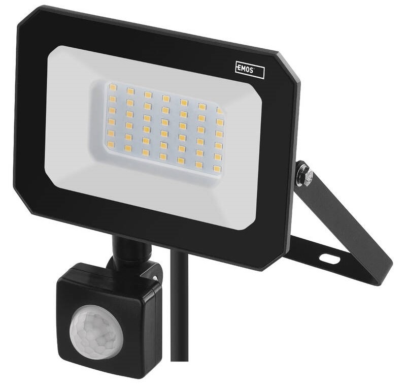 Reflektor EMOS SIMPO 30W 3000LM IP44 NW PIR černý Reflektor EMOS SIMPO 30W 3000LM IP44 NW PIR - černý