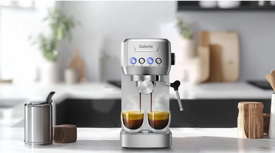 Pákový kávovar Salente Coffio nerez
