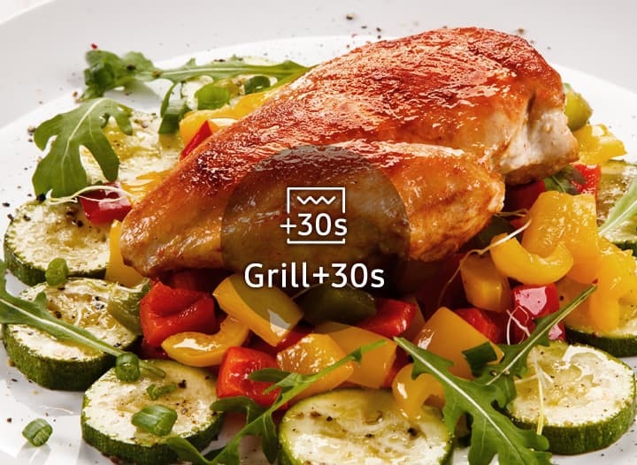 Pečené kuře se zeleninou - funkce Grill +30s