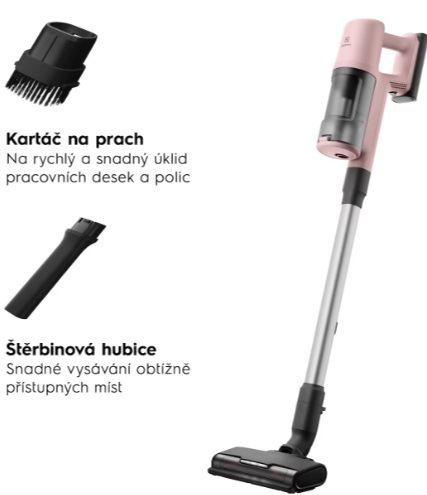 Tyčový vysavač Electrolux 600 Clean EP61CB21WP růžový