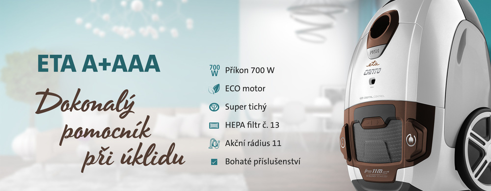 Podlahový vysavač ETA Canto II 3492 90020 bílý/bronzový