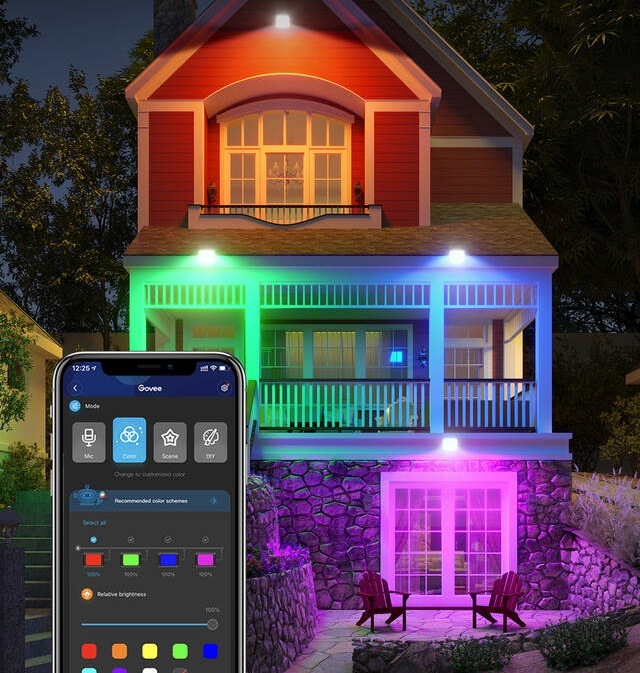 Venkovní svítidlo Govee Flood Lights SMART LED, 4ks