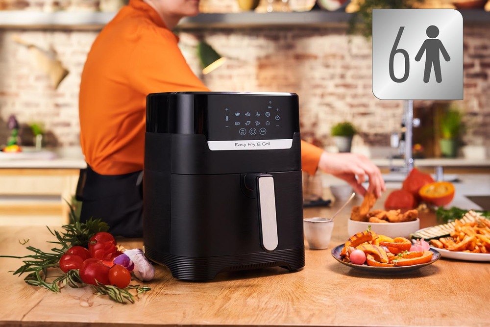 Fritéza horkovzdušná Tefal EY505815 Easy Fry&Grill 2v1 černá Fritéza horkovzdušná Tefal EY505815 Easy Fry&Grill 2v1 černá