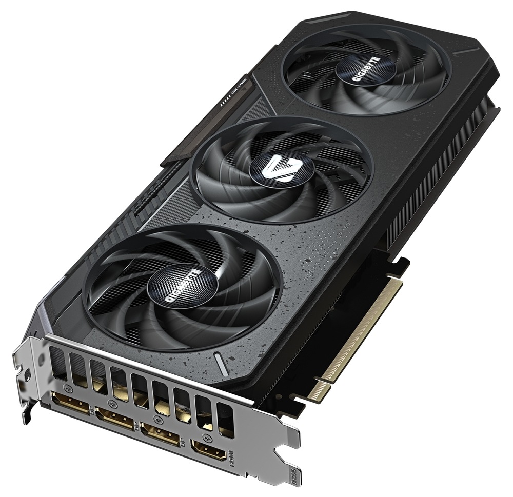 Grafická karta GIGABYTE GeForce RTX 5050 GAMING OC 8G se třemi ventilátory, černá barva