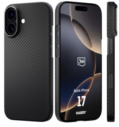 Kryt na mobil 3mk HARDY Aramid MagCase na Apple iPhone 17 černý Kryt na mobil 3mk HARDY Aramid MagCase na Apple iPhone 17 - černý