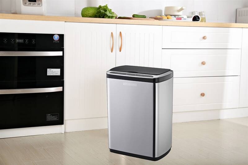 Bezdotykový odpadkový koš Helpmation CUBE WIDE AK5110, 30 l nerez
