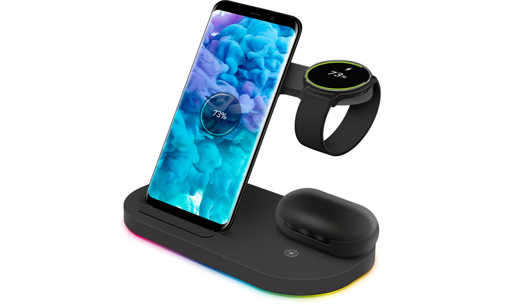 Bezdrátová nabíječka YENKEE YAC 5310 3v1 Samsung Qi