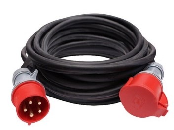 Kabel prodlužovací Solight 1 zásuvka, 400V/32A, 25m černý