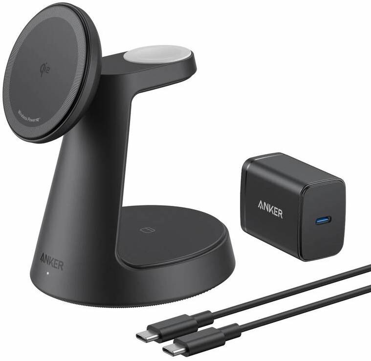 Bezdrátová nabíječka Anker MagGo 3v1 Dock Stand 15W černá