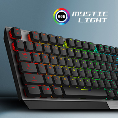 Klávesnice MSI Vigor GK50 TKL, CZ/SK černá/stříbrná