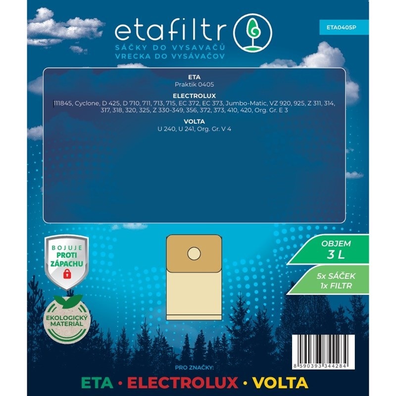 ETAFiltr sáčky do vysavačů ETA, Electrolux, Volta