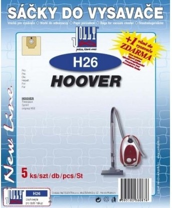 Sáčky do vysavače Jolly H 26 (5ks) kompatibilní s vysavači HOOVERSprint, Freespace, H58