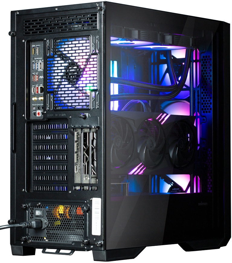 Case Zalman Z9 Iceberg MS černá Zadní pohled na PC skříň Zalman Z9 Iceberg MS