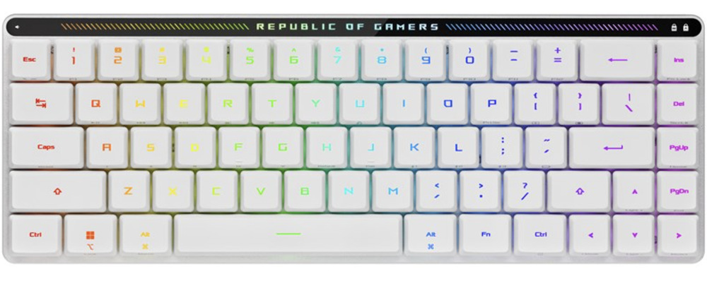 Klávesnice Asus FALCHION RX Low profile (ROG NX Snow) - CZ/SK bílá