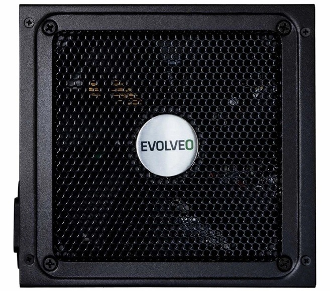 Zdroj Evolveo G750 750W 80+ Gold černý Detail obrázku PC zdroje.