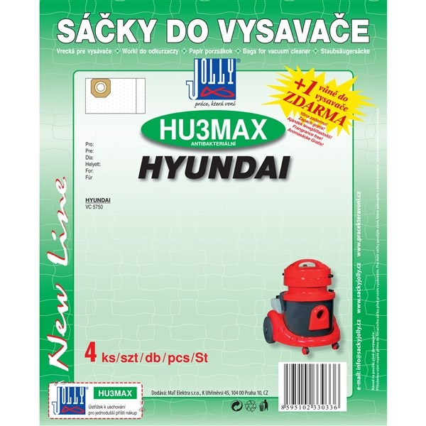 Sáčky Jolly do vysavače Hyundai, snadná výměna