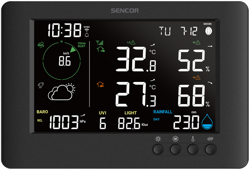 Meteorologická stanice Sencor SWS 10500 černá Meteostanice Sencor nabízí Wi-Fi konektivitu