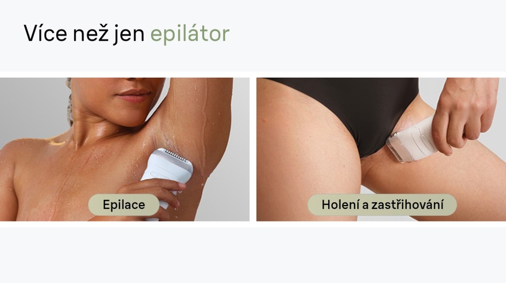 Žena se holící strojkem Epilátor Braun Silk-épil 7 SE7-041