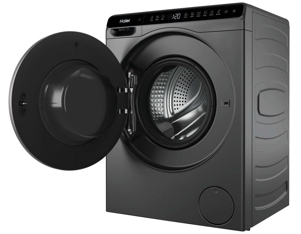 Pračka Haier HW50-BP12307GU1S antracitová Pračka Haier HW50-BP12307GU1S otevřená dvířka
