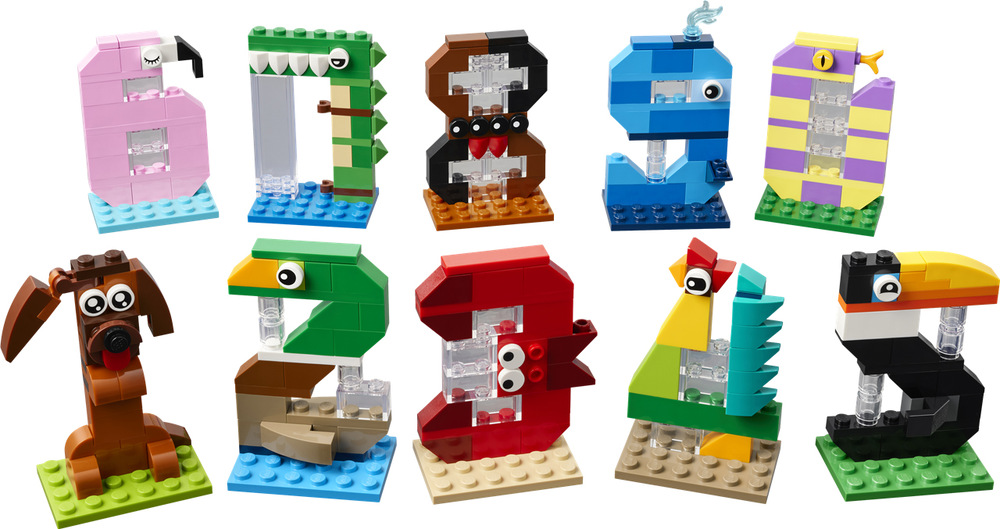 Stavebnice LEGO® 40807 Narozeninová čísla Děti si při stavění číslic procvičí počítání a zároveň mohou objevovat zajímavosti o zobrazených zvířatech.