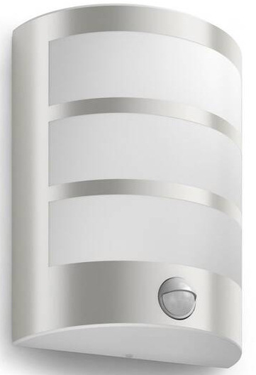 Nástěnné svítidlo Philips Python, LED, senzor pohybu nerez
