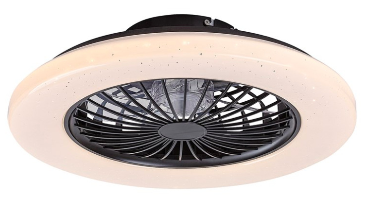 Stropní svítidlo Rabalux Dalfon2, s ventilátorem - černé