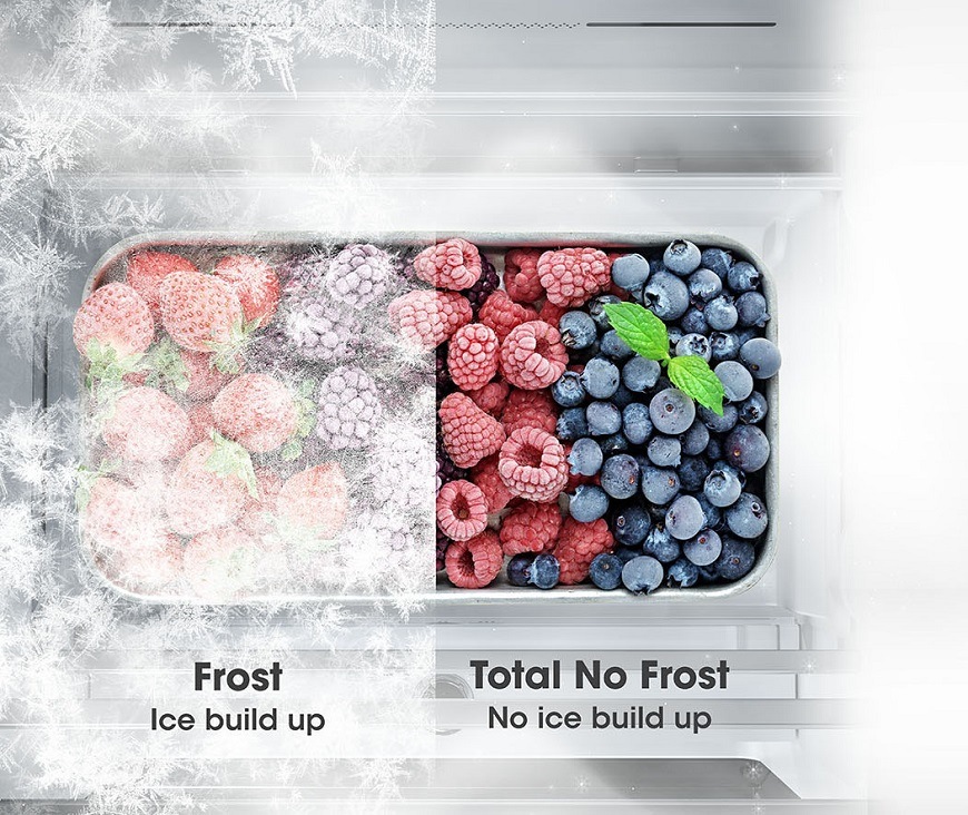 Americká lednice Hisense RS711N4WFD, černá, Technologie Total No Frost
