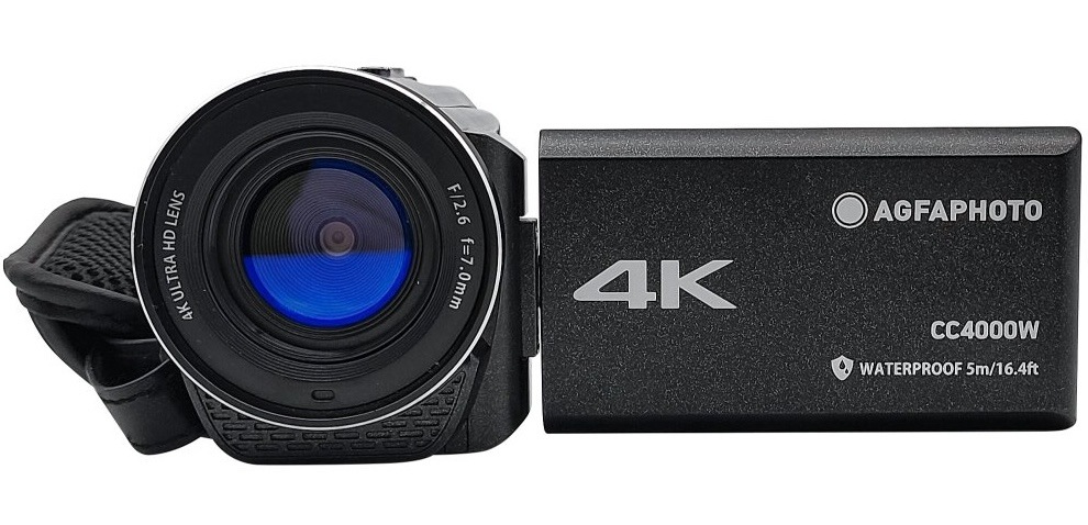 Videokamera AgfaPhoto Realimove CC4000W černá Díky lehké a kompaktní konstrukci se kamera od AgfaPhoto v pohodě vejde do batohu nebo třeba do kapsy