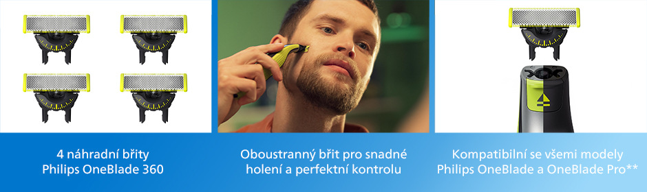 Náhradní hlavice Philips OneBlade 360 QP440/50