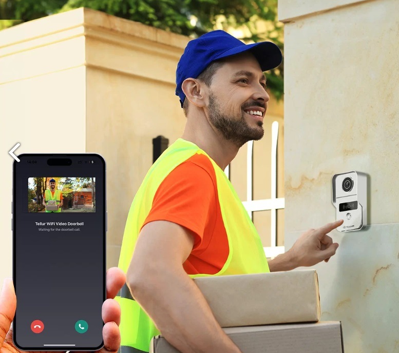 Videozvonek Tellur WiFi Smart Video DoorBell šedý Videozvonek Tellur WiFi Smart Video DoorBell - šedý