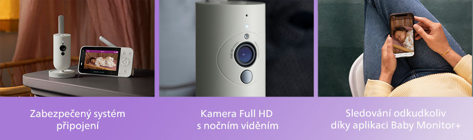 Dětská elektronická chůva Philips Avent Connected SCD953/26 bílá Dětská elektronická chůva Philips Avent Connected SCD953/26 bílá