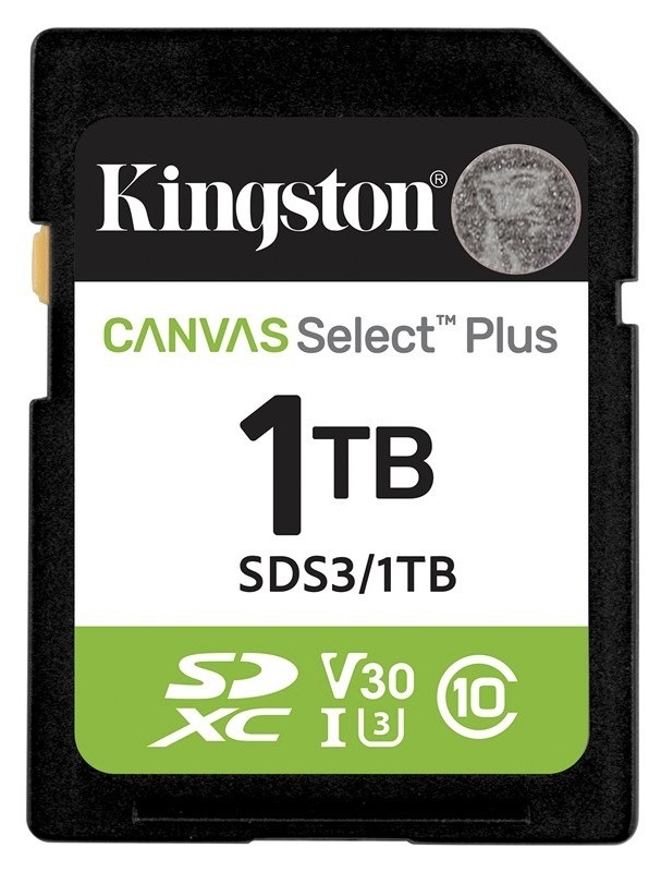 Paměťová karta Kingston Canvas Select Plus SDXC 1TB UHS-I U3 (R150) černá