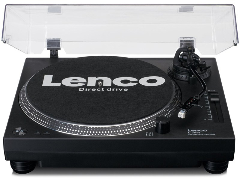 Gramofon s předzesilovačem Lenco L-3818BK, černá barva
