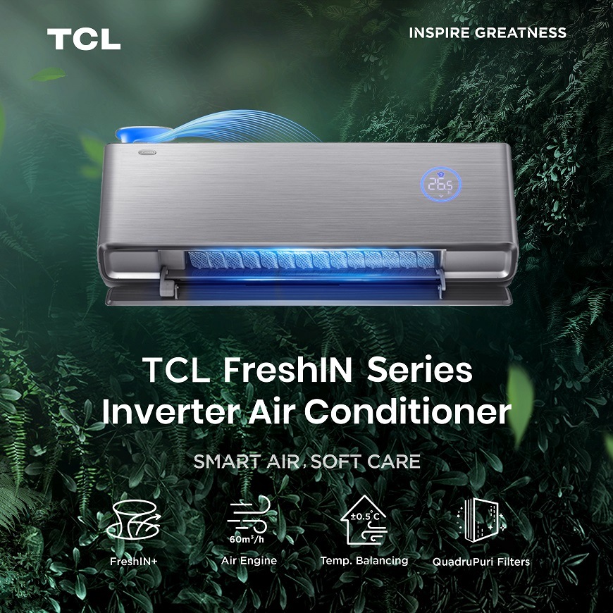 Klimatizace splitová TCL TAC-12CHSD/FAI + SN12C7S0 stříbrná Splitová klimatizace TCL TAC-12CHSD/FAI + SN12C7S0 Fresh v moderním interiéru
