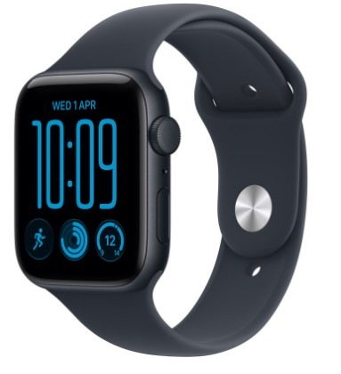 Chytré hodinky Apple Watch SE 3 GPS 44 mm temně inkoustový hliník, námořnicky modrý sportovní řemínek - S/M