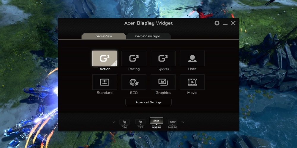 Herní monitor Acer Nitro VG271U M3 černý/modrý Acer VG271U M3