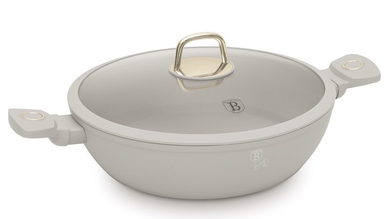 Pánev Berlinger Haus Sahara Collection BH-8069, 30 cm, poklice bílá