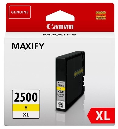 Inkoustová náplň Canon PGI-2500XL Y, 1295 stran žlutá