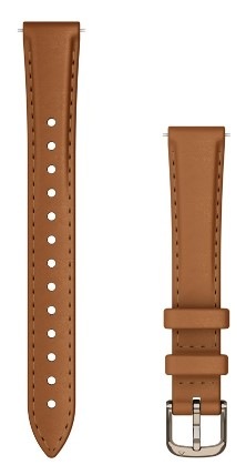 Řemínek Garmin Lily 2 (14 mm), kožený, Tan/Cream Gold