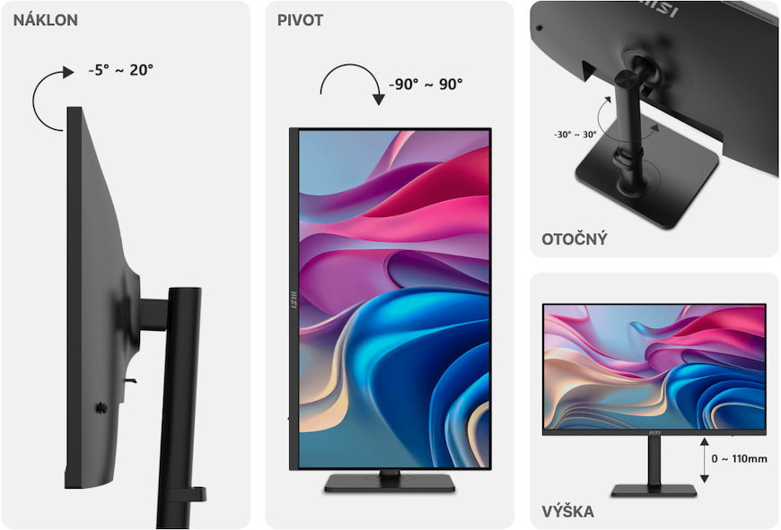 Monitor MSI Modern MD272UPHG černý Monitor MSI Modern MD272UPHG černý
