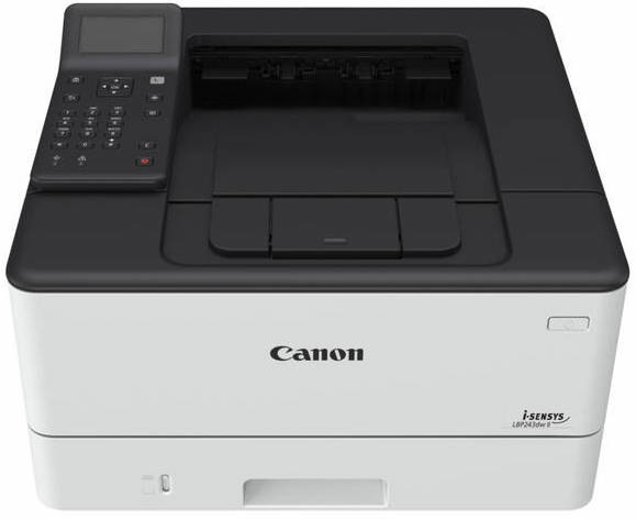Tiskárna laserová Canon i-SENSYS LBP243dw II bílá Horní pohled na Canon i-SENSYS LBP243dw II s LCD displejem a tlačítkovým ovládáním