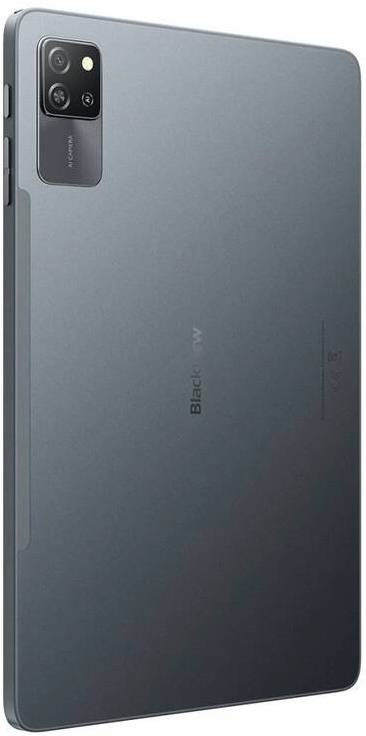 Zadní strana tabletu Blackview Tab 60 Pro LTE v šedé barvě s fotoaparátem a minimalistickým provedením