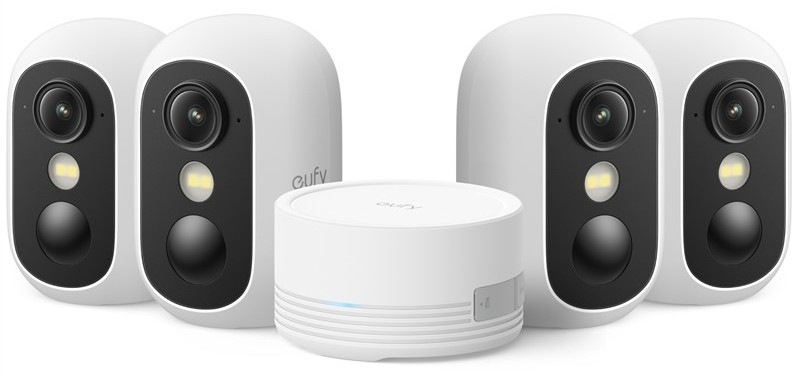 IP kamera Anker eufy C35 (4 ks + HomeBase Mini) bílá IP kamera Anker eufy C35 poskytuje široký zorný úhel