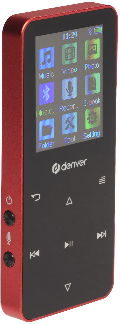 MP4 přehrávač Denver MP-1830 červený MP4 přehrávač Denver MP-1830B, 4GB